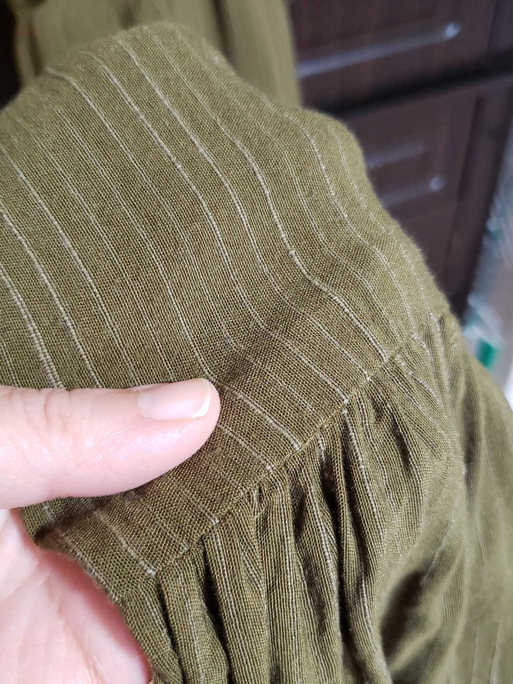 NWOT Kara Thoms Greta Dress In "Olive", Size Small - Picture 11 of 16